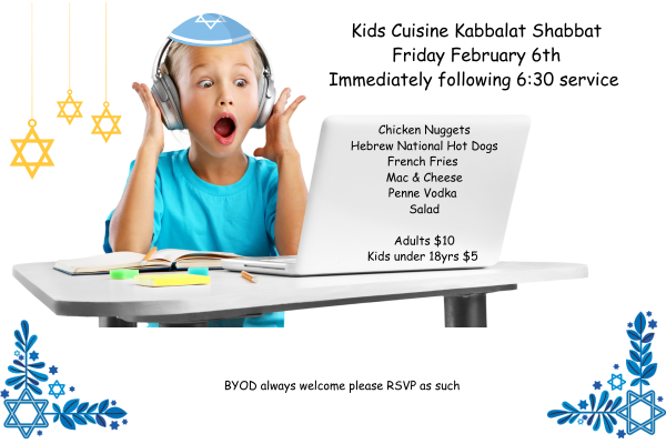 kids cuisine kabbalat shabbat